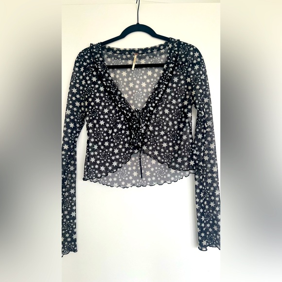 Free People Marne Star Tie-Front Blouse - Picture 2 of 6